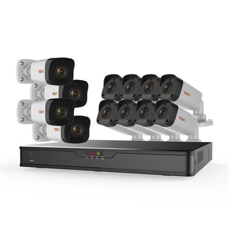 Revo America Revo America RU162B12E-3T Ultra HD 16 Channel 3TB NVR Surveillance System with 12 x 2 Megapixel Cameras RU162B12E-3T